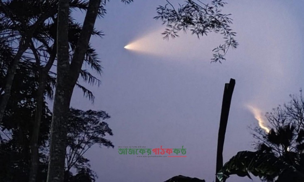 ভারতের আন্ত মহাদেশীয় ক্ষেপণাস্ত্র পরীক্ষা, আকাশে উজ্জ্বল আলো